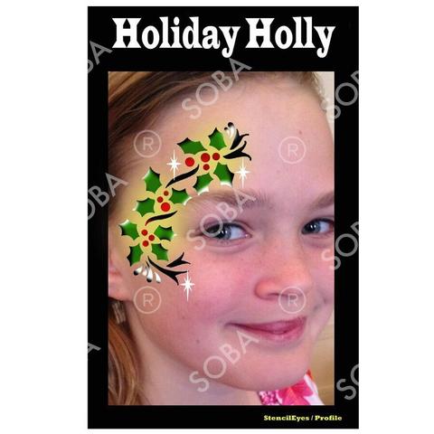 Christmas Holiday Holly - Profile Stencil