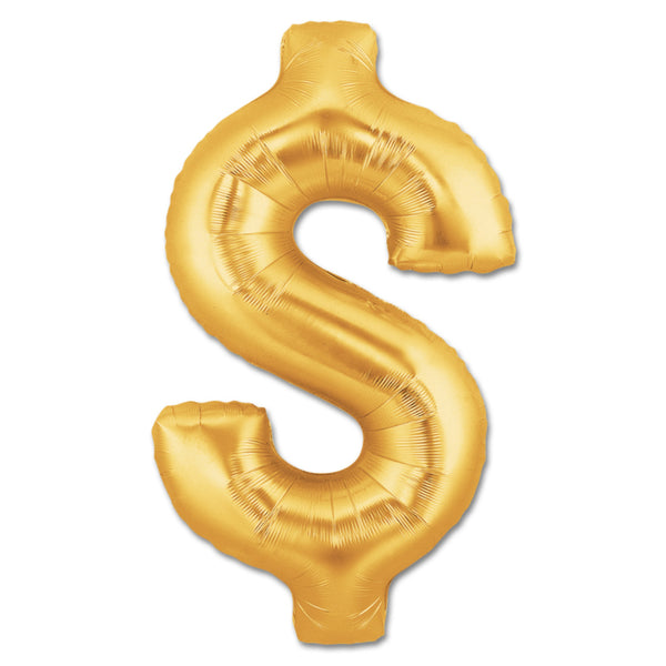 SYMBOL $ GOLD DOLLAR 40" SuperShape Balloon