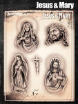 Wiser's Jesus & Mary  Tattoo Pro Stencil