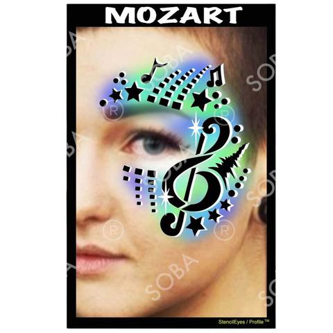 Mozart - Profile Stencil (music notes)