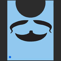 QEZ Stencil - Beard And Mustache