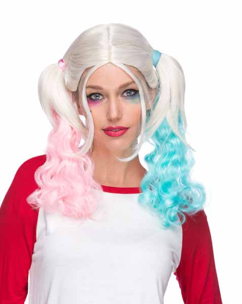 Blonde Pig Tails Harly Quinn Unicorn Fairy Hair Halloween Costume Accessory