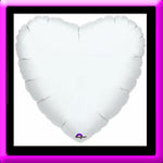 18" Ivory  Heart Foil Balloon