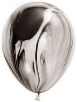 Black / White Agate 11" Latex Balloon