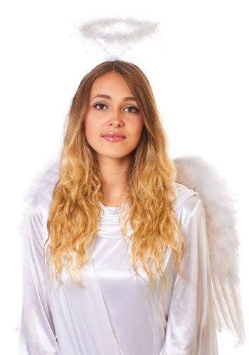 Angel Halo Halloween Costume White Marabou