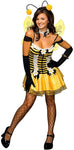 Secret Wishes Women's Adult Sassy Honey Bee halloween Costume, Black/Yellow