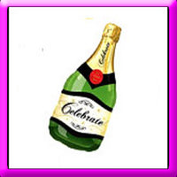 39" Champagne Bottle SuperShape Balloon