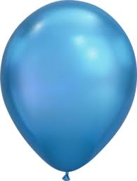 Chrome Blue  11" Latex Balloon