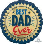BEST DAD EVER STAMP 18" Foil Balloon