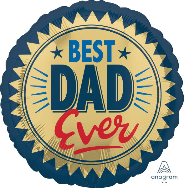 BEST DAD EVER STAMP 18" Foil Balloon