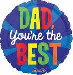 DAD YOURE THE BEST 18" Foil Balloon