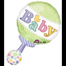 Anagram Baby Rattle SuperShape Foil Balloon