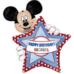 30" Mickey Birthday Foil Balloon Personalize