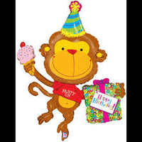 49" Birthday Monkey SuperShape Balloon