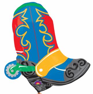 24in Wild Western Boot  SuperShape Balloon