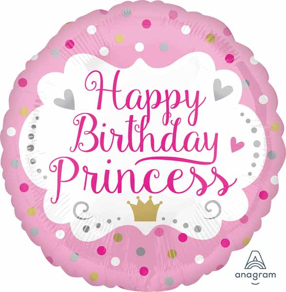 Anagram Balloons HAPPY BIRTHDAY PRINCESS 18" foil balloon