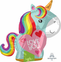 Anagram 18" Unicorn Love Shape Balloon