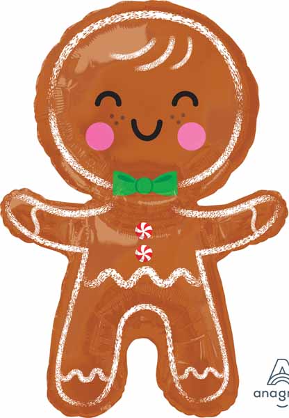 Anagram Balloons  GINGERBREAD MAN 31" foil balloon christmas