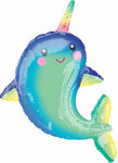 Anagram HAPPY NARWAL 39" XL SuperShape Foil Balloon