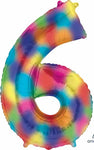 Anagram Number Balloon- RAINBOW SPLASH 34"