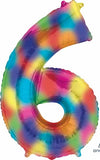 Anagram Number Balloon- RAINBOW SPLASH 34"