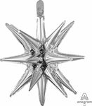 Anagram Balloons MAGIC STAR SILVER 20" foil balloon NO HELIUM Air fill only
