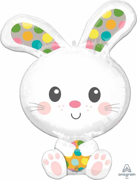 Anagram Balloons SPOTTED BUNNY 29" SHAPE Foil Balloon Easter Rabbit