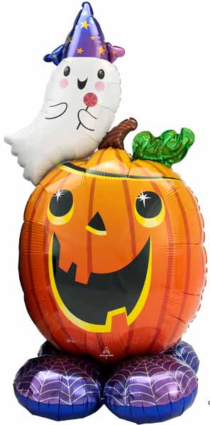 Anagram Balloons PUMPKIN GHOST C AIRLOONZ 56" tall airfilled balloon