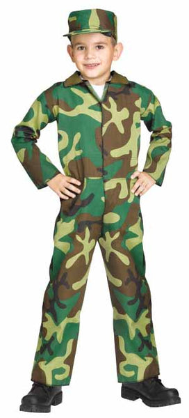 Jungle camo soldier kids costume size -6 years