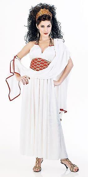 Paper Magic Women's Hera Greek Roman Halloween Costume, White toga, Adult Plus X-Large