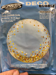 24” Confetti Bubble Balloon - Gold