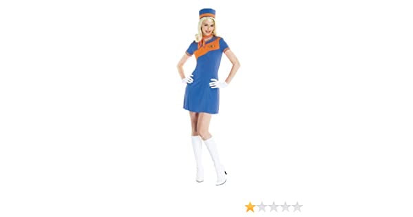 Paper Magic Women’s retro Stewardess adult Halloween costume size medium