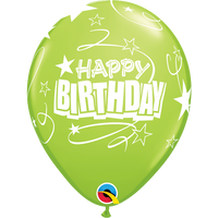 Rainbow assorted Happy Birthday Loops 11" Latex Balloon