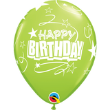 Rainbow assorted Happy Birthday Loops 11" Latex Balloon