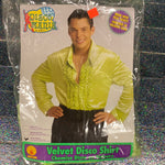 Velvet Disco Shirt (adult) ruffled lime green