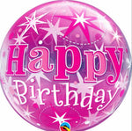 Pink Birthday Bubble Balloon