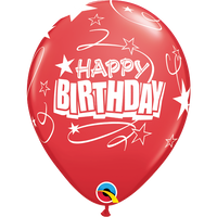 Rainbow assorted Happy Birthday Loops 11" Latex Balloon