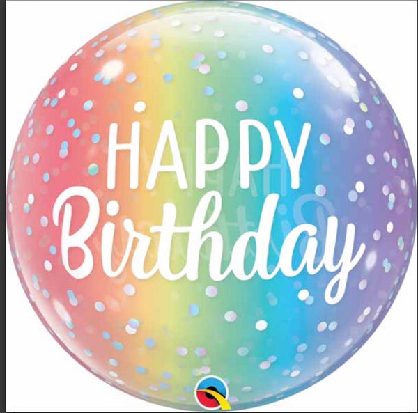 Ombré Bubble Birthday Balloon