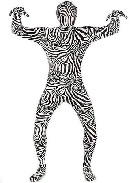 Morph suit kids Halloween costume zebra size child