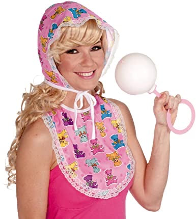 Forum novelties big baby girl bib and bonnet Halloween costume accessory