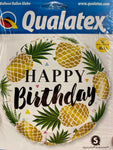 18” Happy Birthday Pineapple Balloon