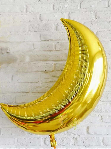 Gold foil moon balloon 24”