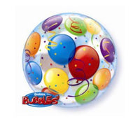 Aqua Bubble Balloon with balloon print