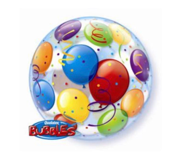 Aqua Bubble Balloon with balloon print