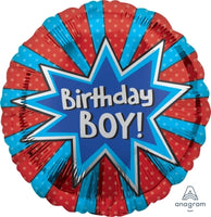 Birthday boy foil balloon