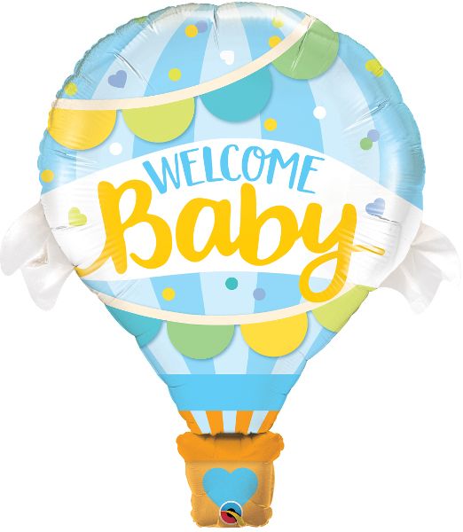 Welcome baby Hotair balloon foil