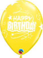 Rainbow assorted Happy Birthday Loops 11" Latex Balloon