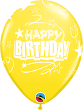 Rainbow assorted Happy Birthday Loops 11" Latex Balloon