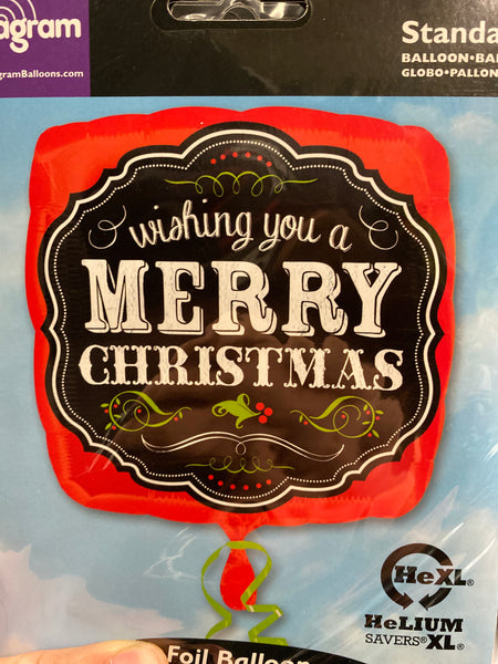 18” Wishing you a merry Christmas Balloon