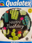 18” Happy Birthday Cactus Balloon
